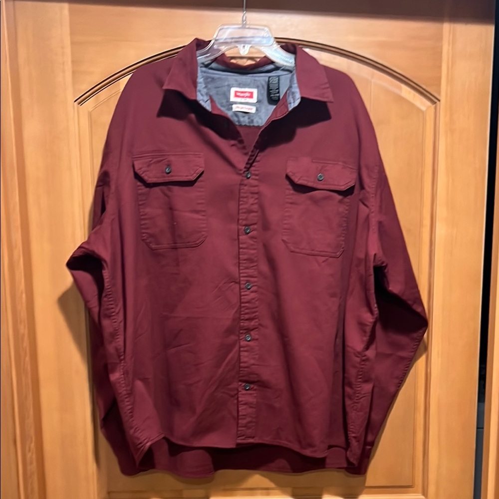 Wrangler Red Lightweight Shirt Jacket